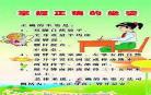 看书的正确姿势顺口溜幼儿正确最正确：正确的书写姿势